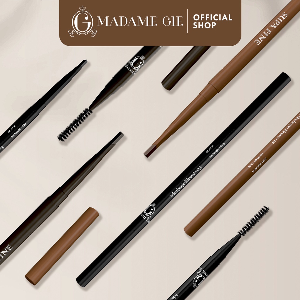 Madame Gie Supa Fine Thin Eyebrow Mechanic 03 Black