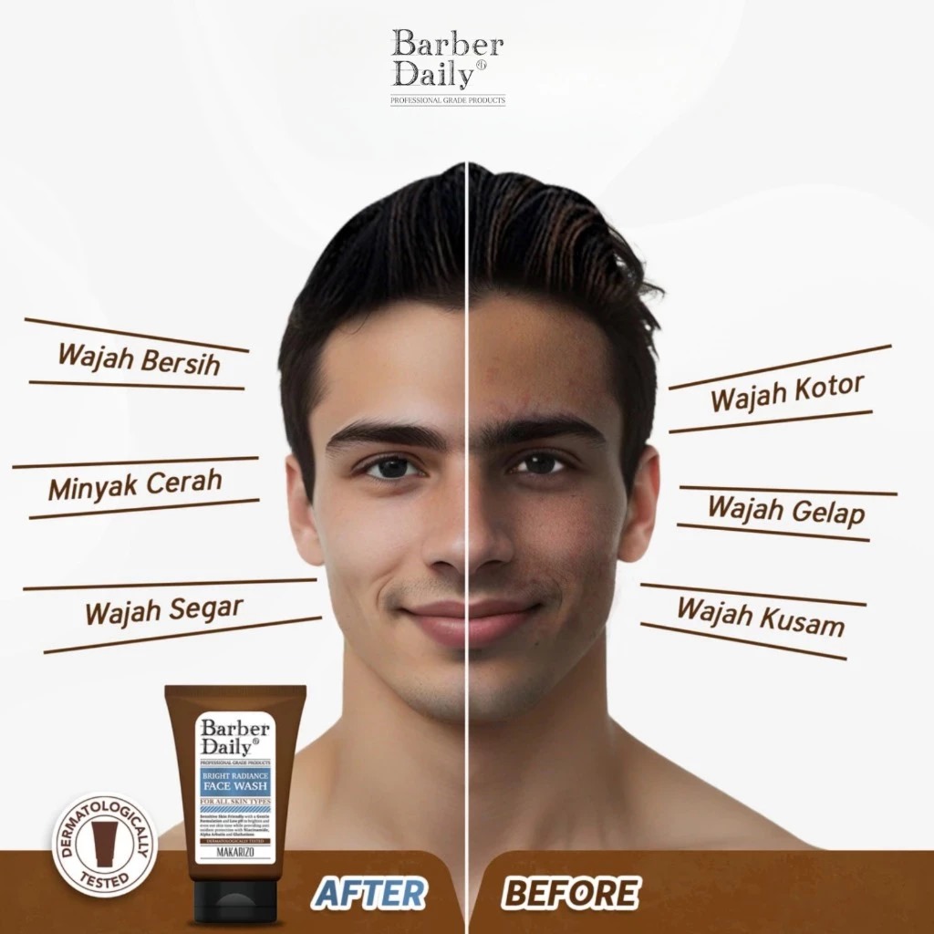 Makarizo Barber Daily Bright Radiance Face Wash 100ml