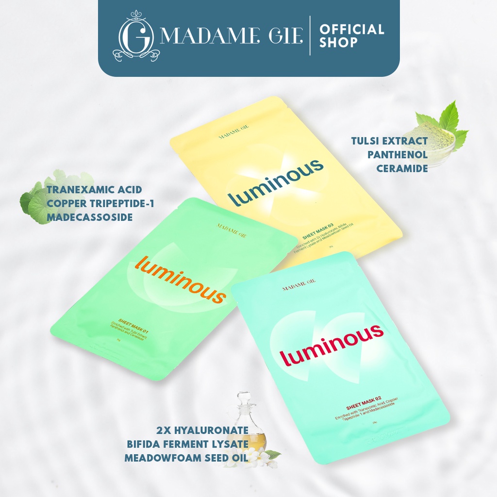 Madame Gie Luminous Sheet Mask 01 (Hijau)