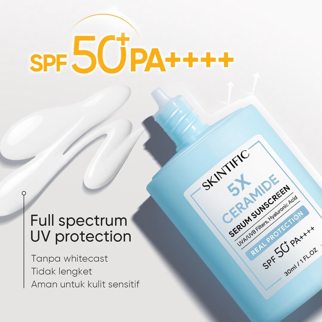 Skintific 5x Ceramide Serum Sunscreen SPF50+ PA++++ 30ml