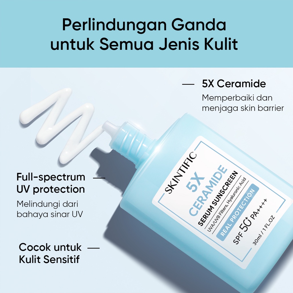 Skintific 5x Ceramide Serum Sunscreen SPF50+ PA++++ 30ml