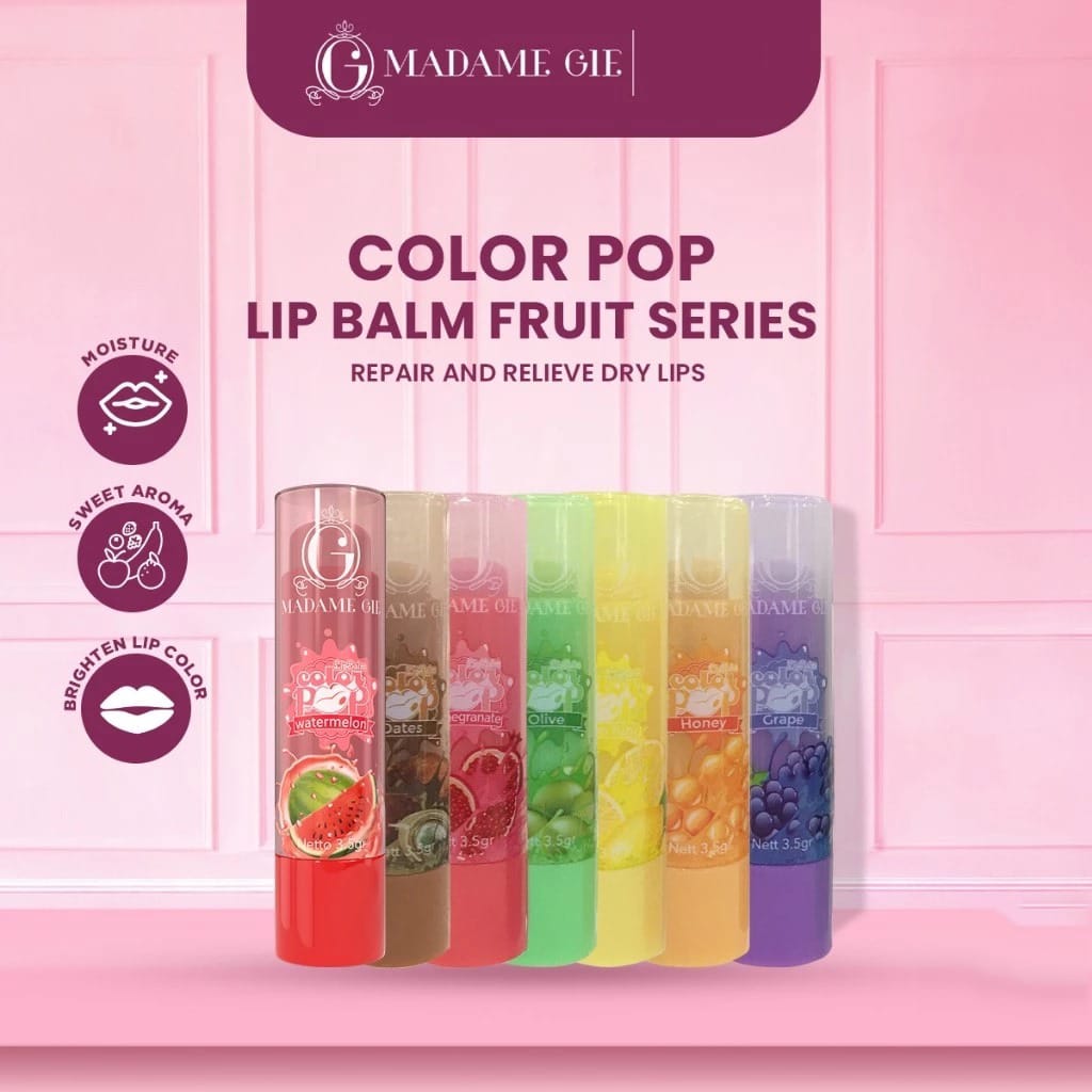 Madame Gie Colorpop Lip Balm Fruity 3.5gr - Watermelon
