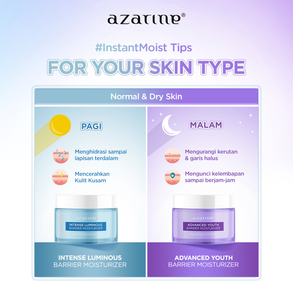 Azarine Barrier Moisturizer 30gr -  Intense Luminous (Kulit Kering & Sensitif)