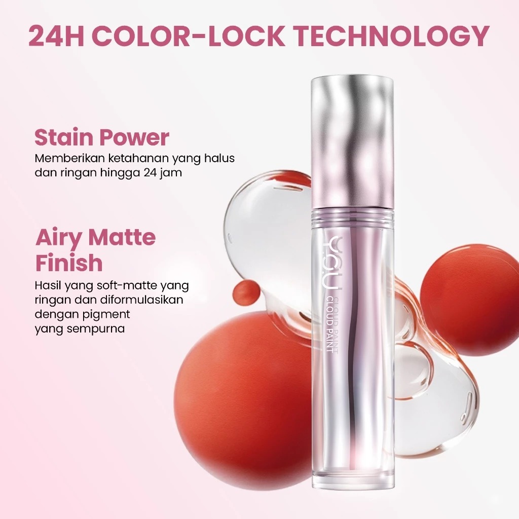 YOU Cloud Paint Airy Fixing Lip Tint 3gr - P796 Misty Night