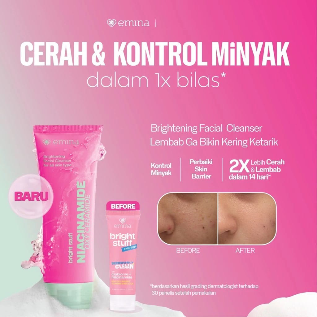 Emina Bright Stuff Niacinamide Oxy Ceramide Face Wash 50ml