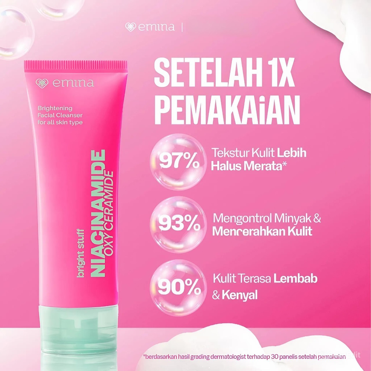 Emina Bright Stuff Niacinamide Oxy Ceramide Face Wash 50ml