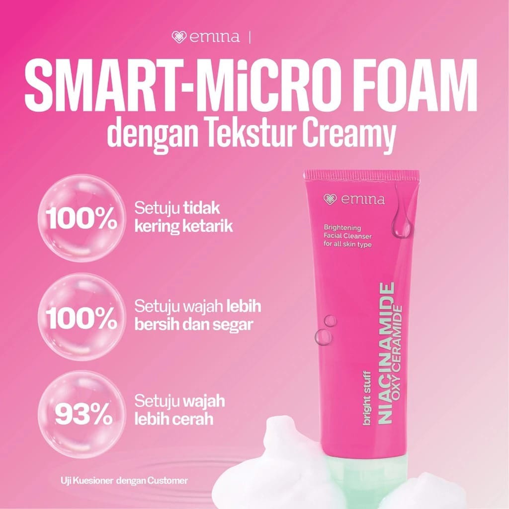 Emina Bright Stuff Niacinamide Oxy Ceramide Face Wash 50ml