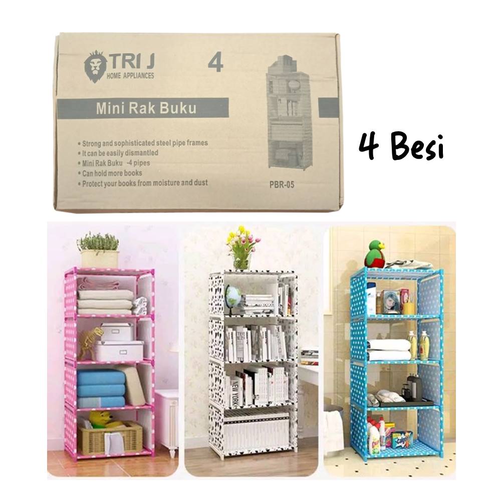 TRI J - Rak Buku 5 Susun - PINK POLKADOT (Rak Serbaguna)
