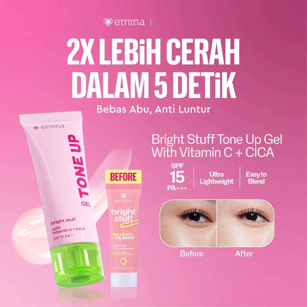 Emina Bright Stuff All Day Glow Tone Up Gel SPF15 PA+++ 20ml