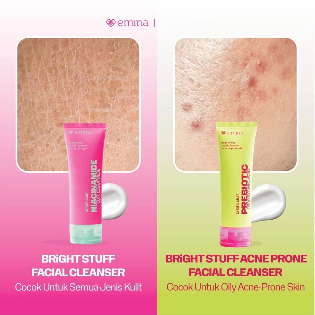 Emina Bright Stuff for Acne Prone Skin Prebiotic Tranexamic Acid Face Wash 100ml