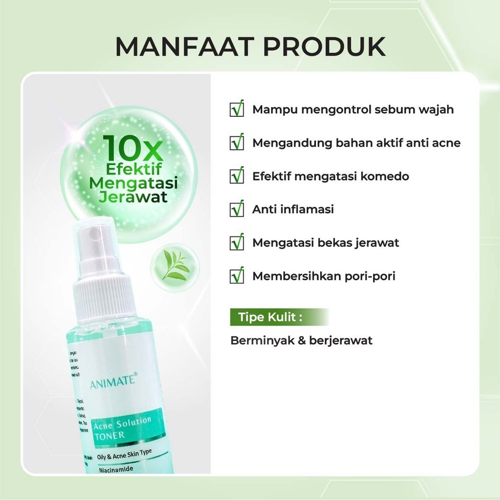 Animate Bundling 2in1 Acne Solution Facial Wash & Toner