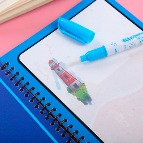 Magic Water Book + Pen - Buku Gambar Ajaib