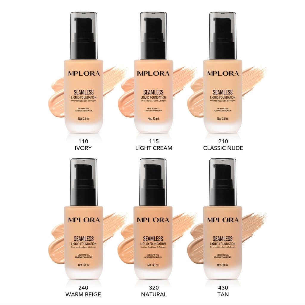 Implora Seamless Liquid Foundation 33ml Light Cream (115) *