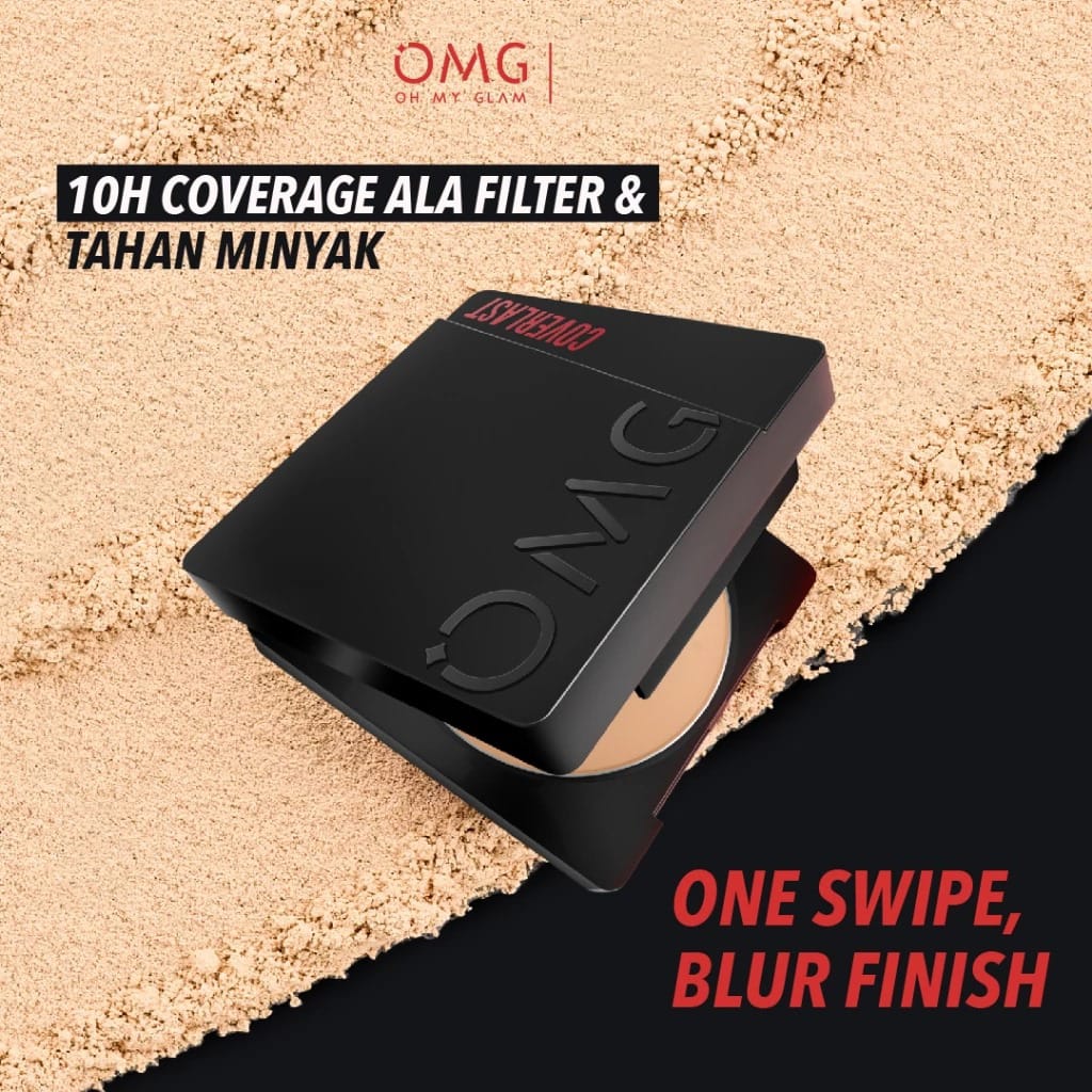 Oh My Glam Coverlast Two Way Cake - 41W Sand (OMG)