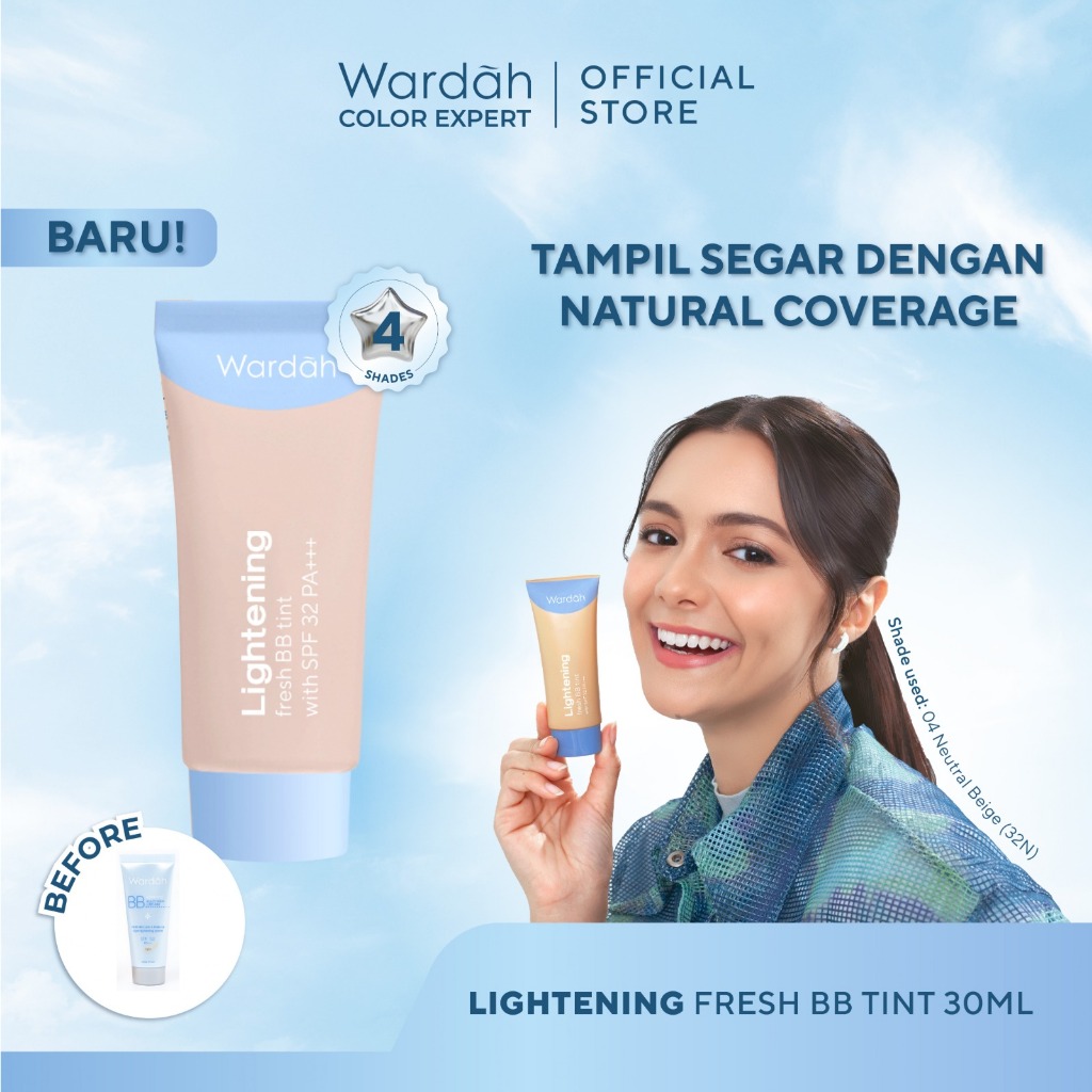 Wardah Lightening Fresh BB Tint 30ml - 02 Light Ivory (22N)