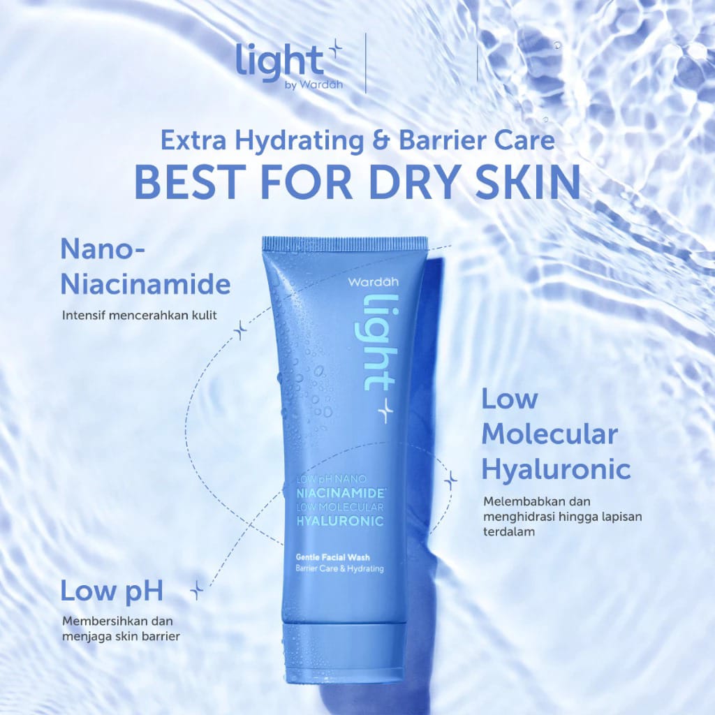 Wardah Light+ Low pH Nano Niacinamide Gentle Facial Wash 100ml