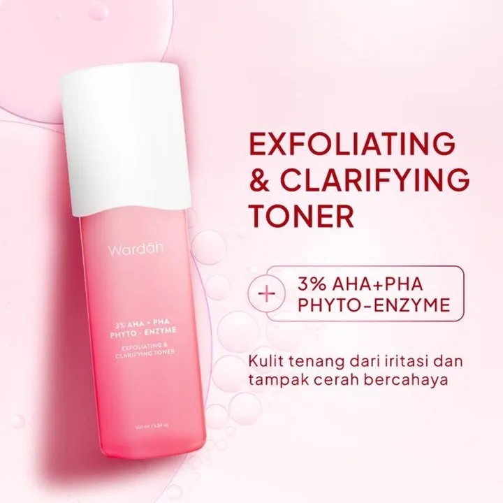Wardah 3% AHA-PHA PHYTO-ENZYME Exfoliating & Clarifying Toner 100ml