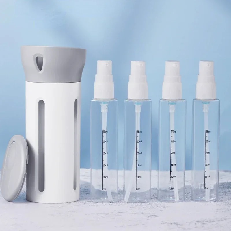 Botol Smart Travel 4in1 - Botol Travel Dispenser Sabun Shampoo Portable Praktis Isi 4