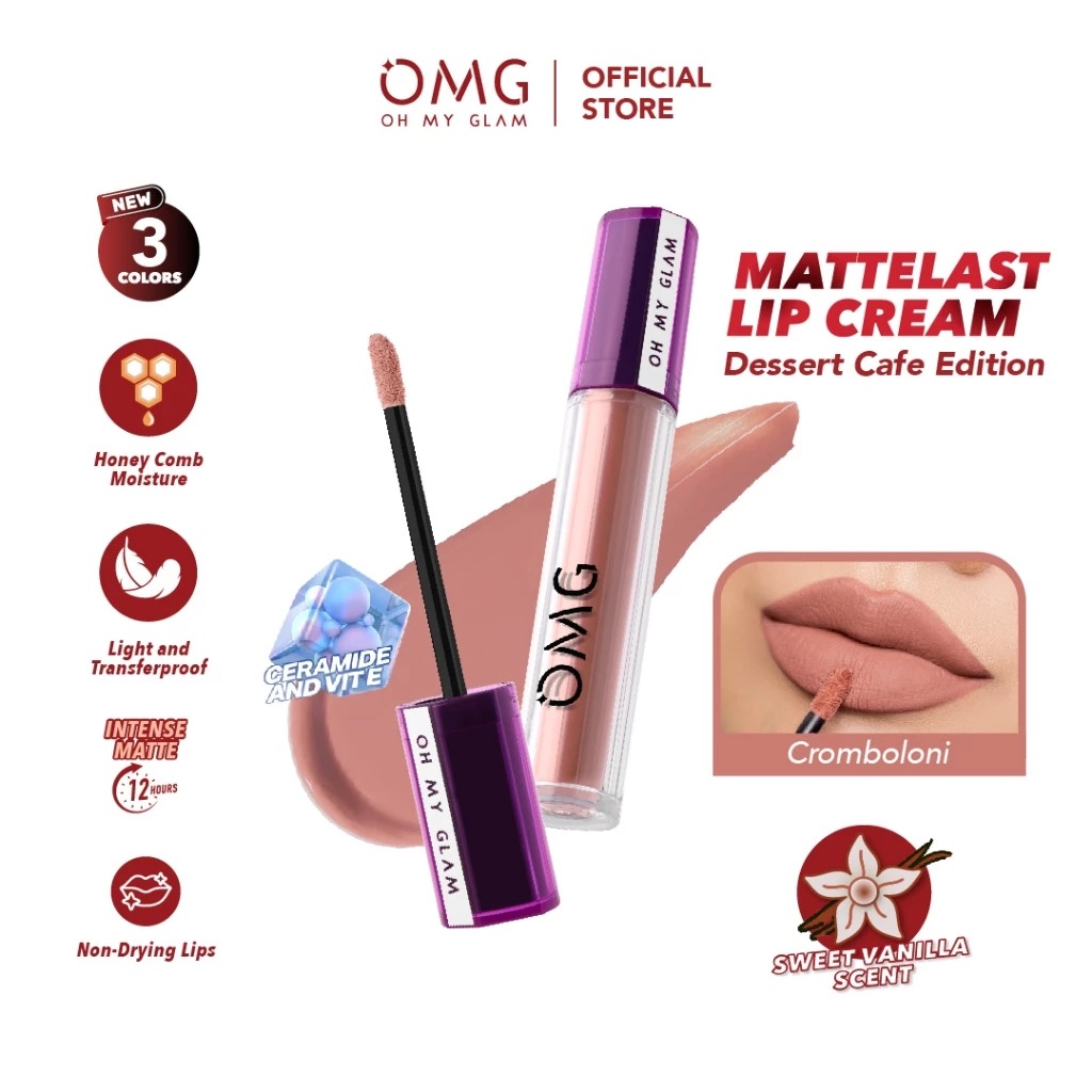 Oh My Glam Mattelast Lip Cream - 28 Cromboloni 2.9g (OMG)