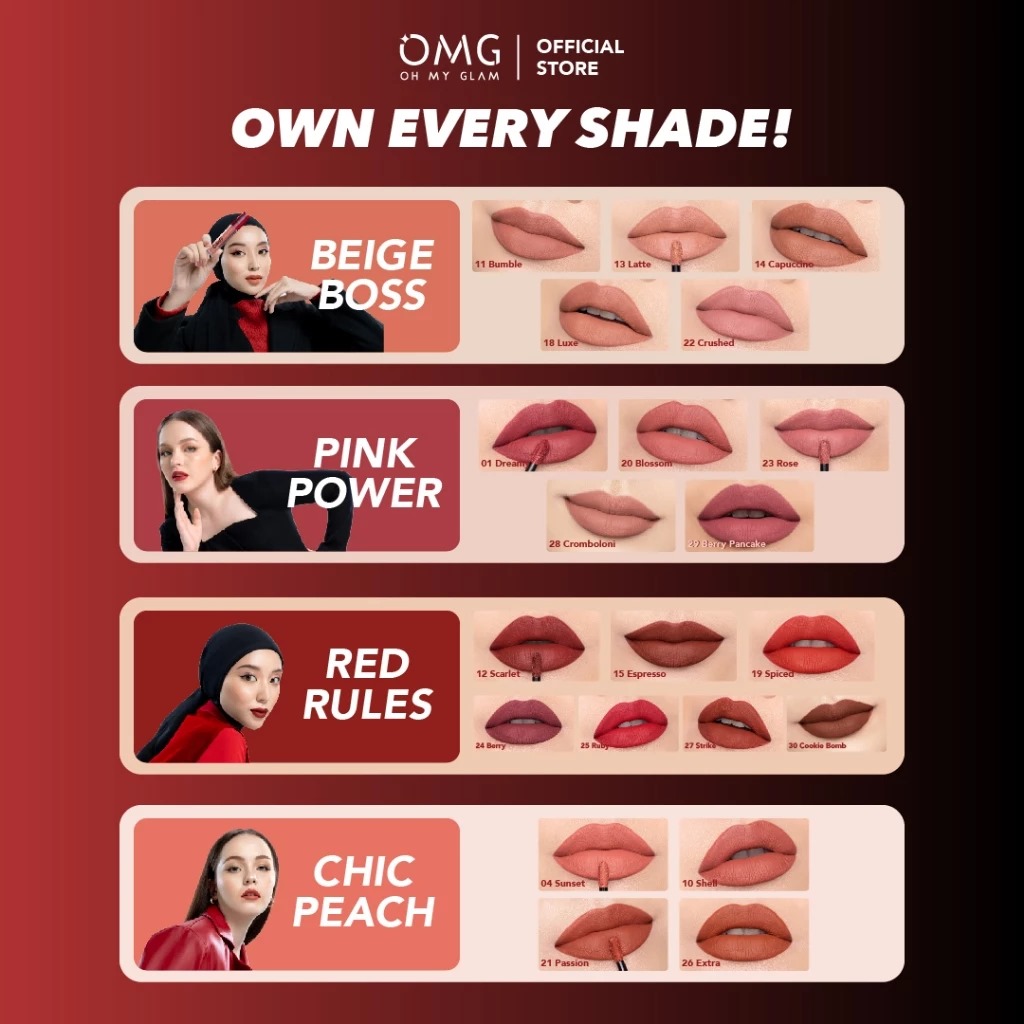 Oh My Glam Mattelast Lip Cream - 28 Cromboloni 2.9g (OMG)