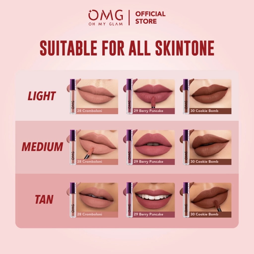 Oh My Glam Mattelast Lip Cream - 29 Berry Pancake 2.9g (OMG)