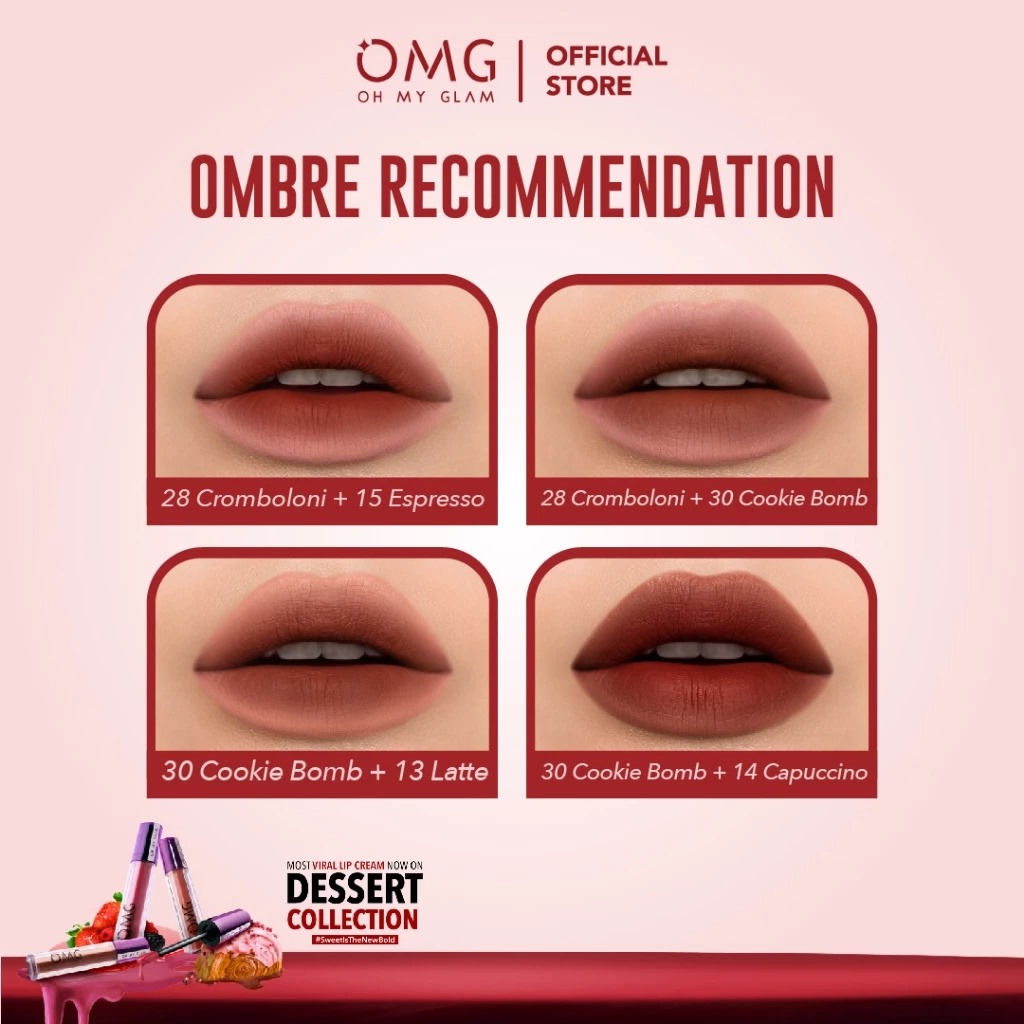Oh My Glam Mattelast Lip Cream - 29 Berry Pancake 2.9g (OMG)