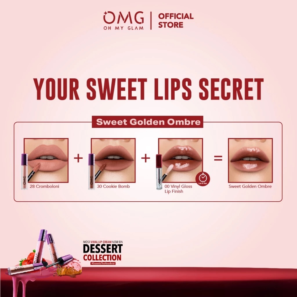 Oh My Glam Mattelast Lip Cream - 29 Berry Pancake 2.9g (OMG)