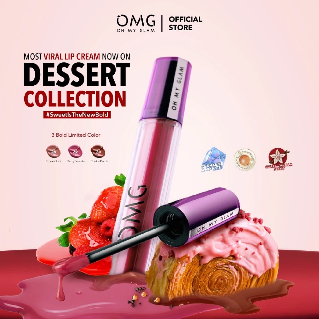 Oh My Glam Mattelast Lip Cream - 30 Cookie Bomb 2.9g (OMG)