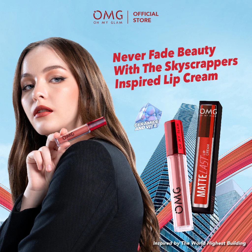 Oh My Glam Mattelast Lip Cream - 10 Shell 2.9g (OMG)