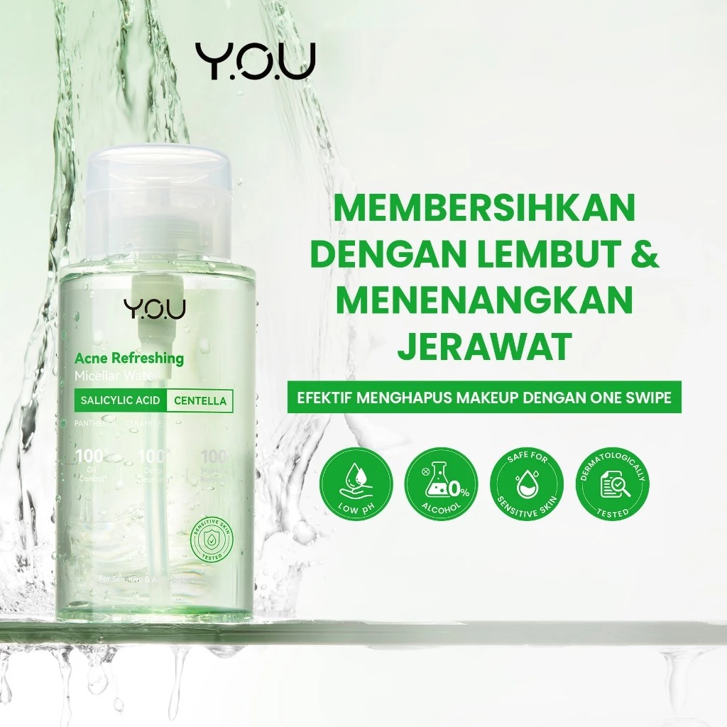 YOU Micellar Water 300ml - Acne Refreshing (Salicylic Acid Centella)