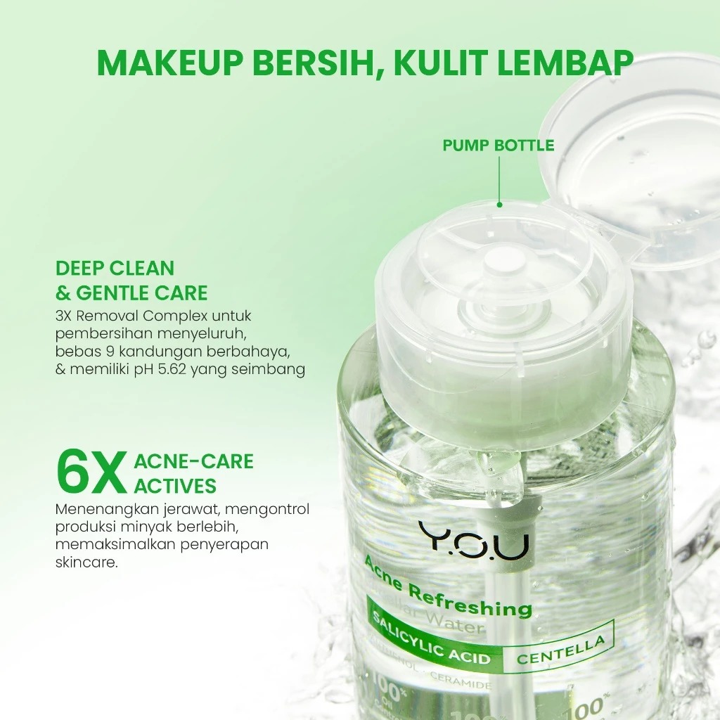 YOU Micellar Water 300ml - Acne Refreshing (Salicylic Acid Centella)