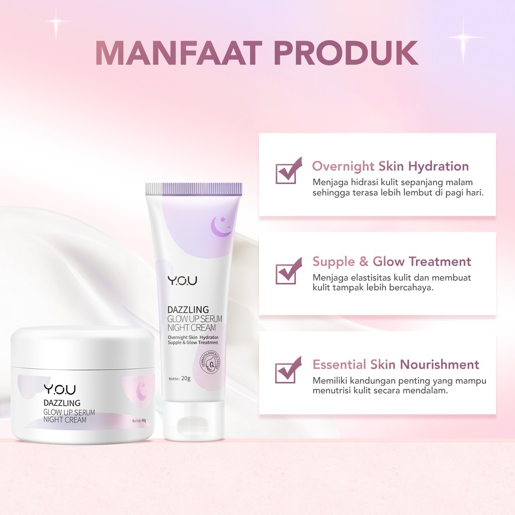 YOU Dazzling Glow Up Serum Night Cream 40gr *