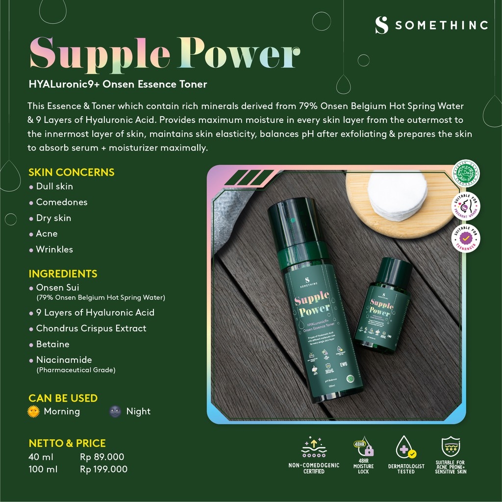 Somethinc Supple Power Hyaluronic9 + Onsen Essence Toner 40ml
