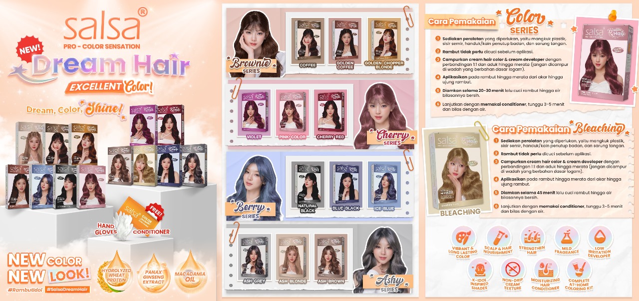 SALSA Dream Hair Pro Color Sensation - Golden Coffee (4.34)