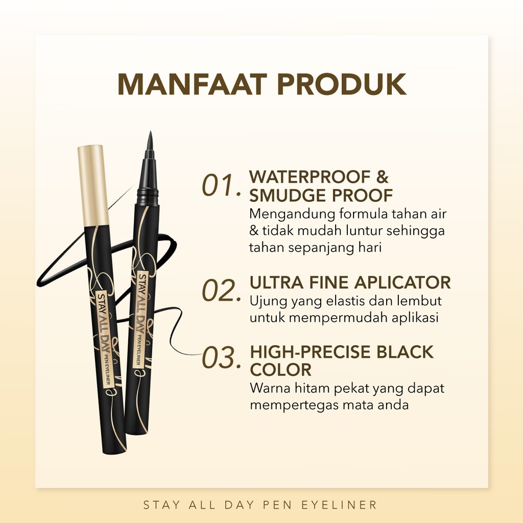 YOU Stay All Day Pen Eyeliner - 01 Black *