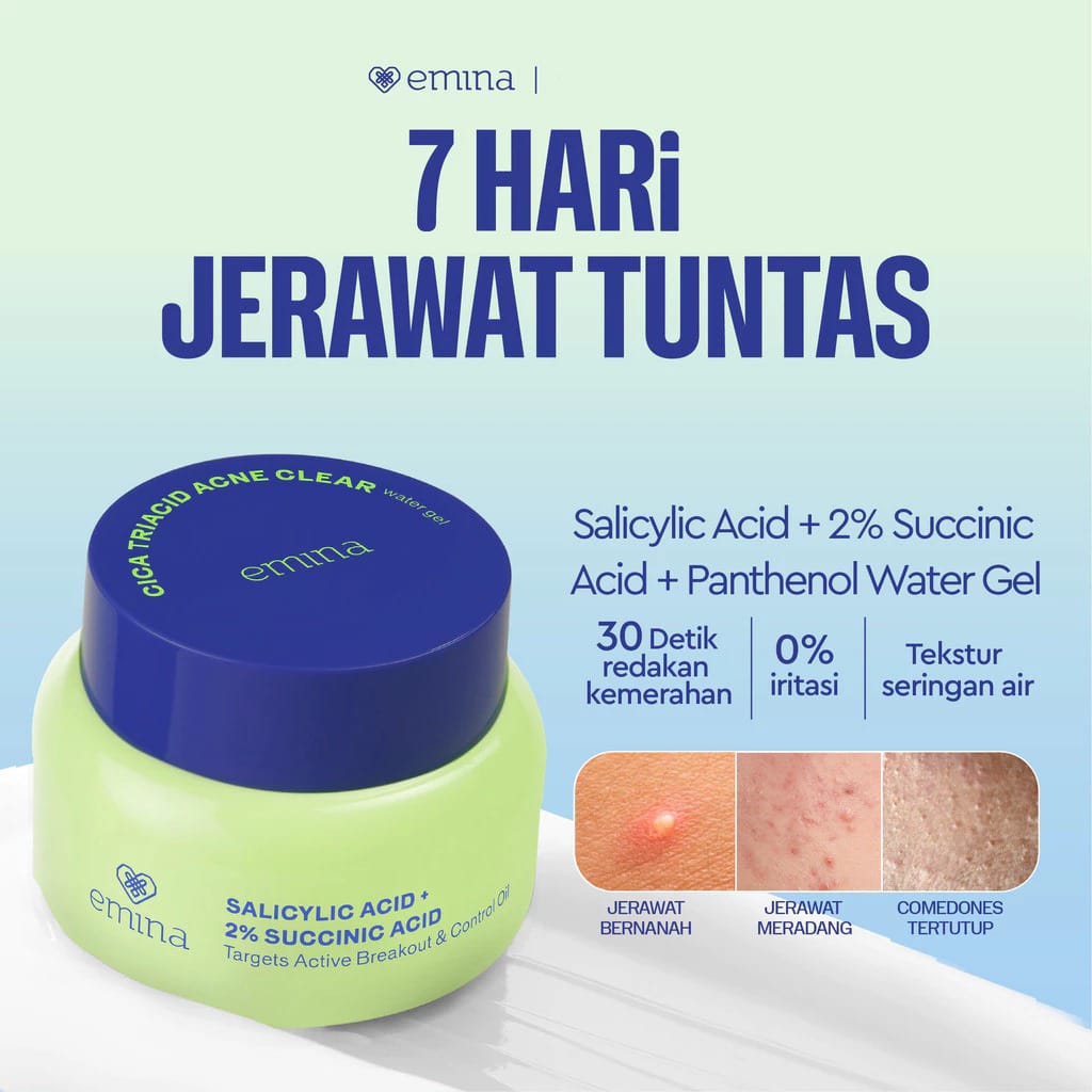 Emina Water Gel 30gr - Cica Triacid Acne Clear
