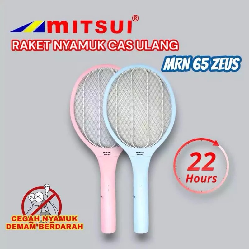 Mitsui Raket Nyamuk Elektrik Rechargeable - Flash MRN 65 Zeus