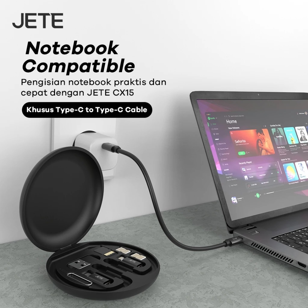 JETE Kabel Data Set 8in1 CX15 Series - White