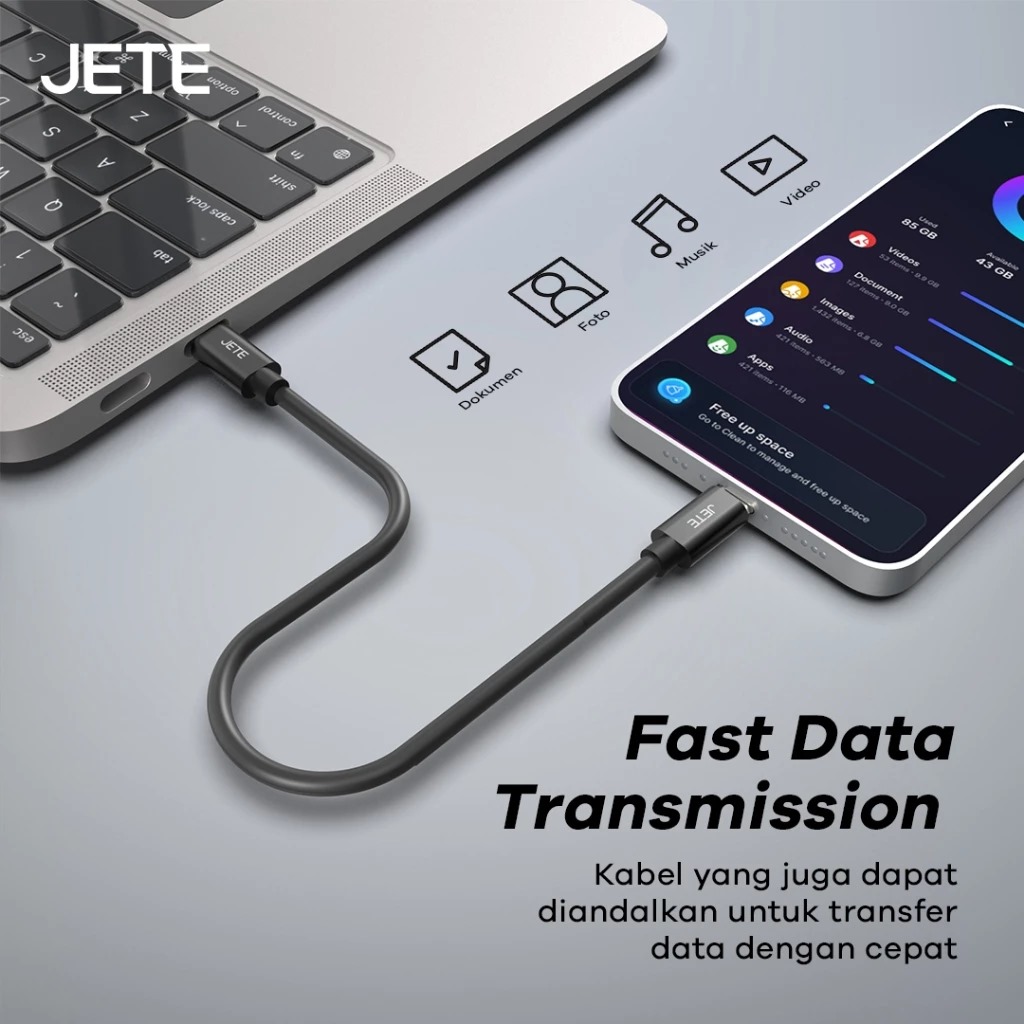 JETE Kabel Data Set 8in1 CX15 Series - White