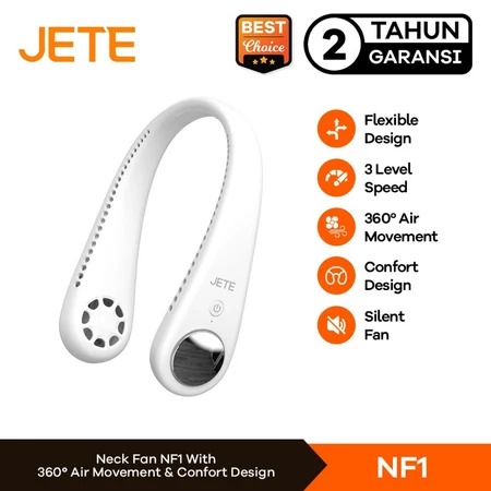 JETE NF1 Portable Neck Fan with 3 Speed (Kipas Angin Leher Portable)