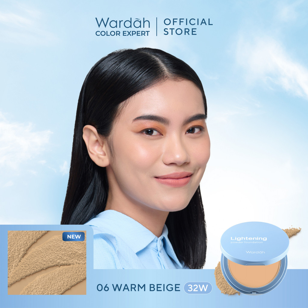 Wardah Lightening Powder Foundation Light Feel 12gr 06 Warm Beige (32W)