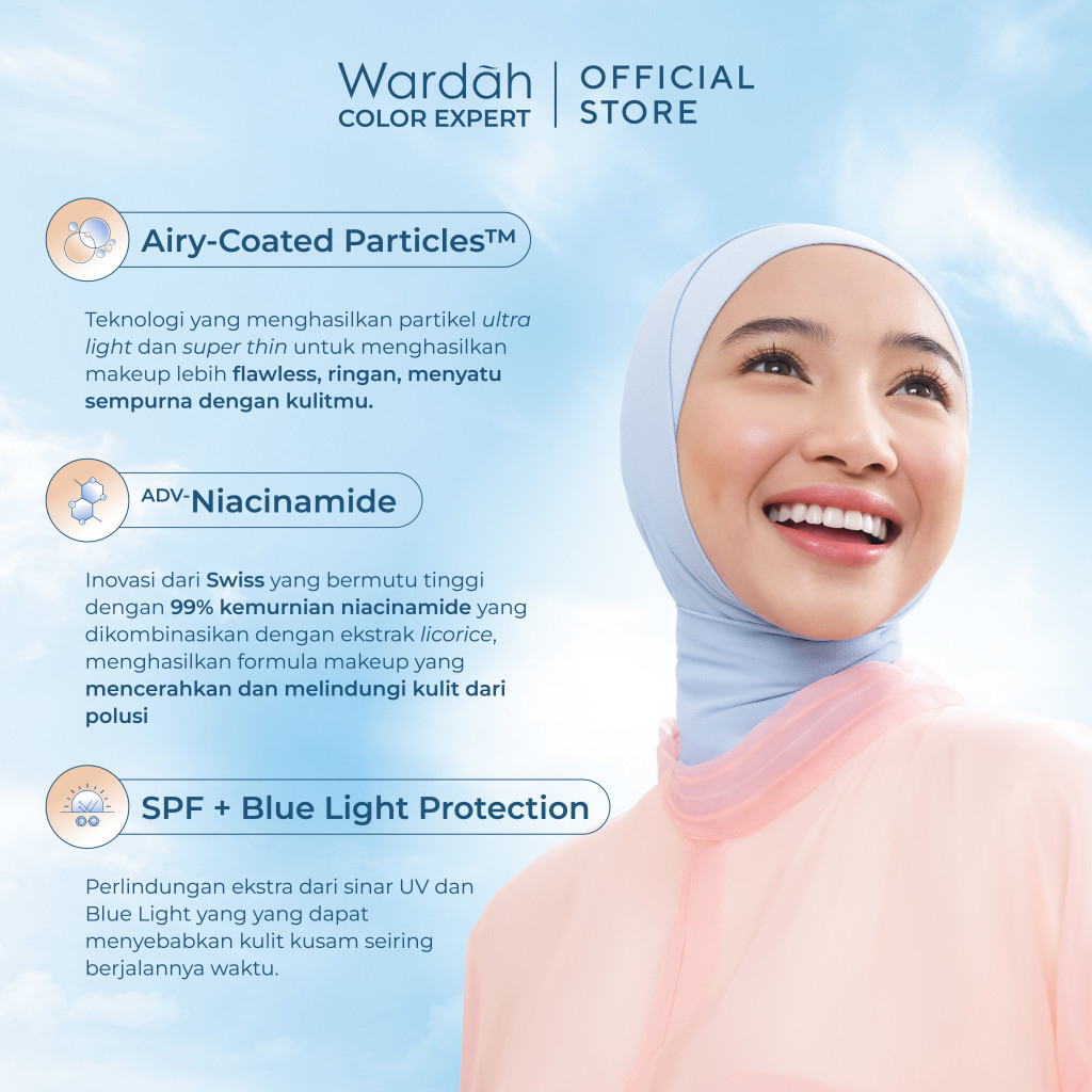 Wardah Lightening Powder Foundation Light Feel 12gr 06 Warm Beige (32W)