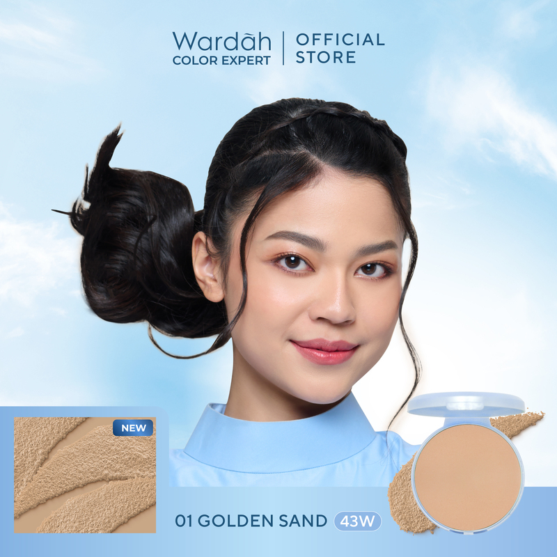 Wardah Lightening Powder Foundation Light Feel 12gr REFILL 01 Golden Sand (43 W)