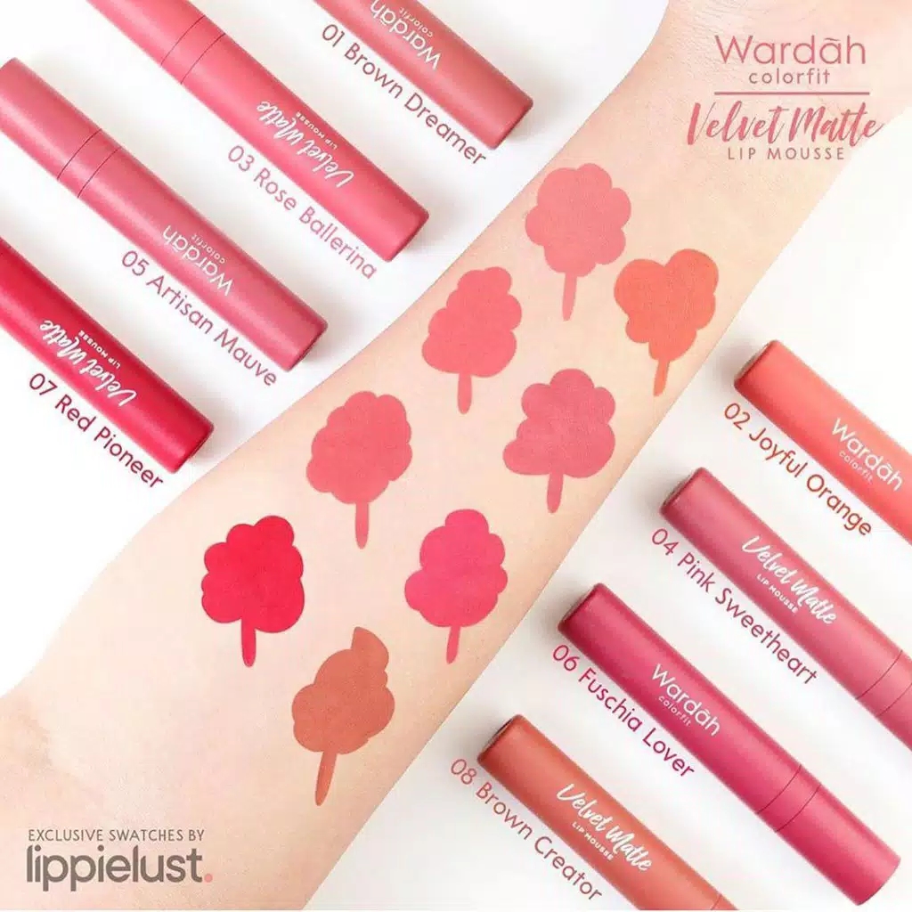 Wardah Colorfit Velvet Matte Lip Mousse 03 Rose Ballerina