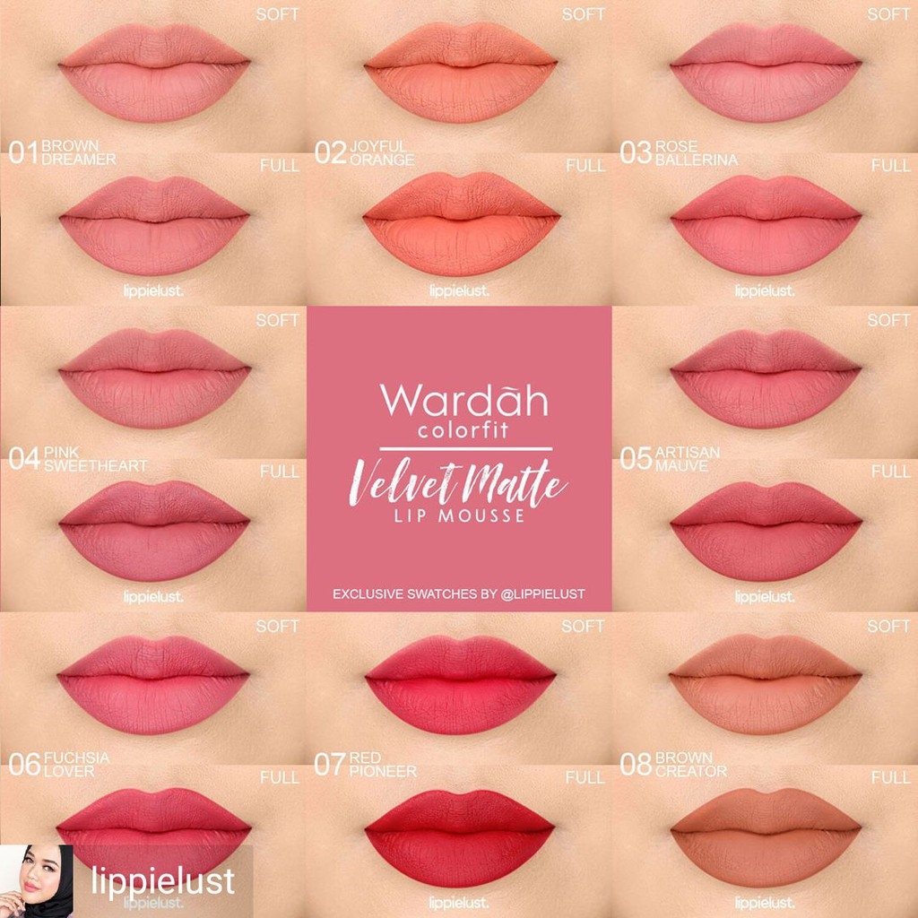 Wardah Colorfit Velvet Matte Lip Mousse 07 Red Pioneer