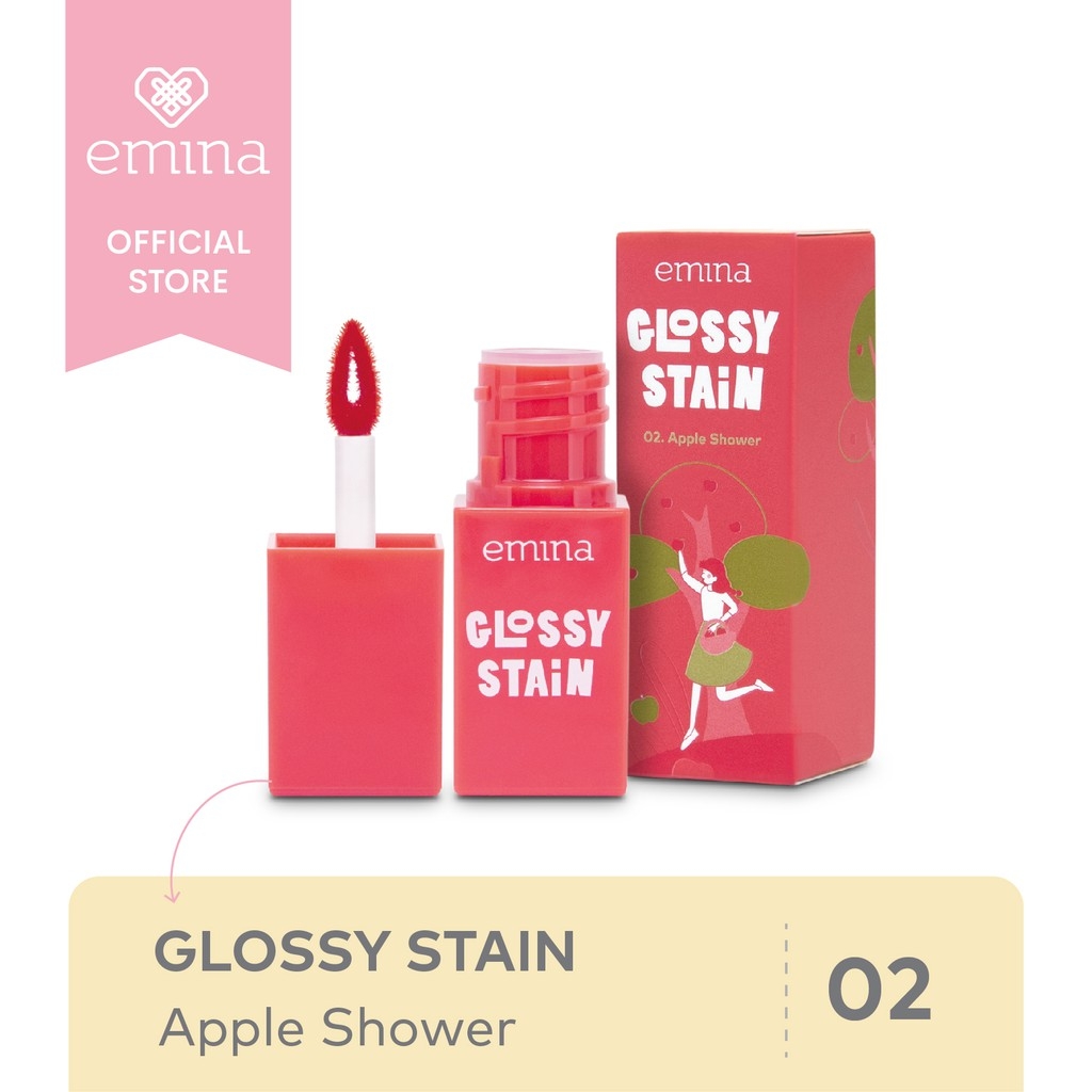 Emina Glossy Stain Liptint 3g - 02 Apple Shower