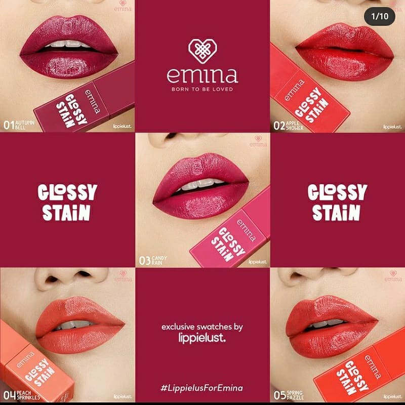 Emina Glossy Stain Liptint 3g - 02 Apple Shower