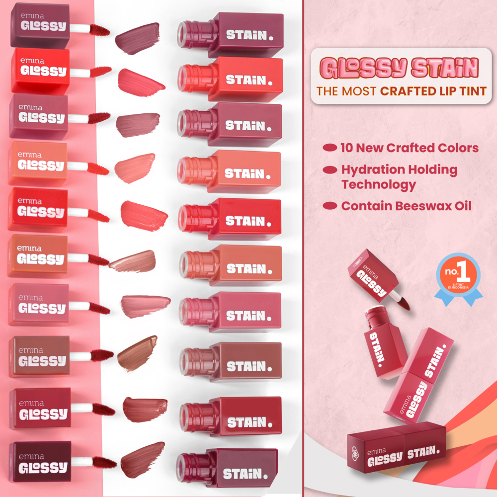 Emina Glossy Stain Liptint 3g - 03 Rainy Hazelrose