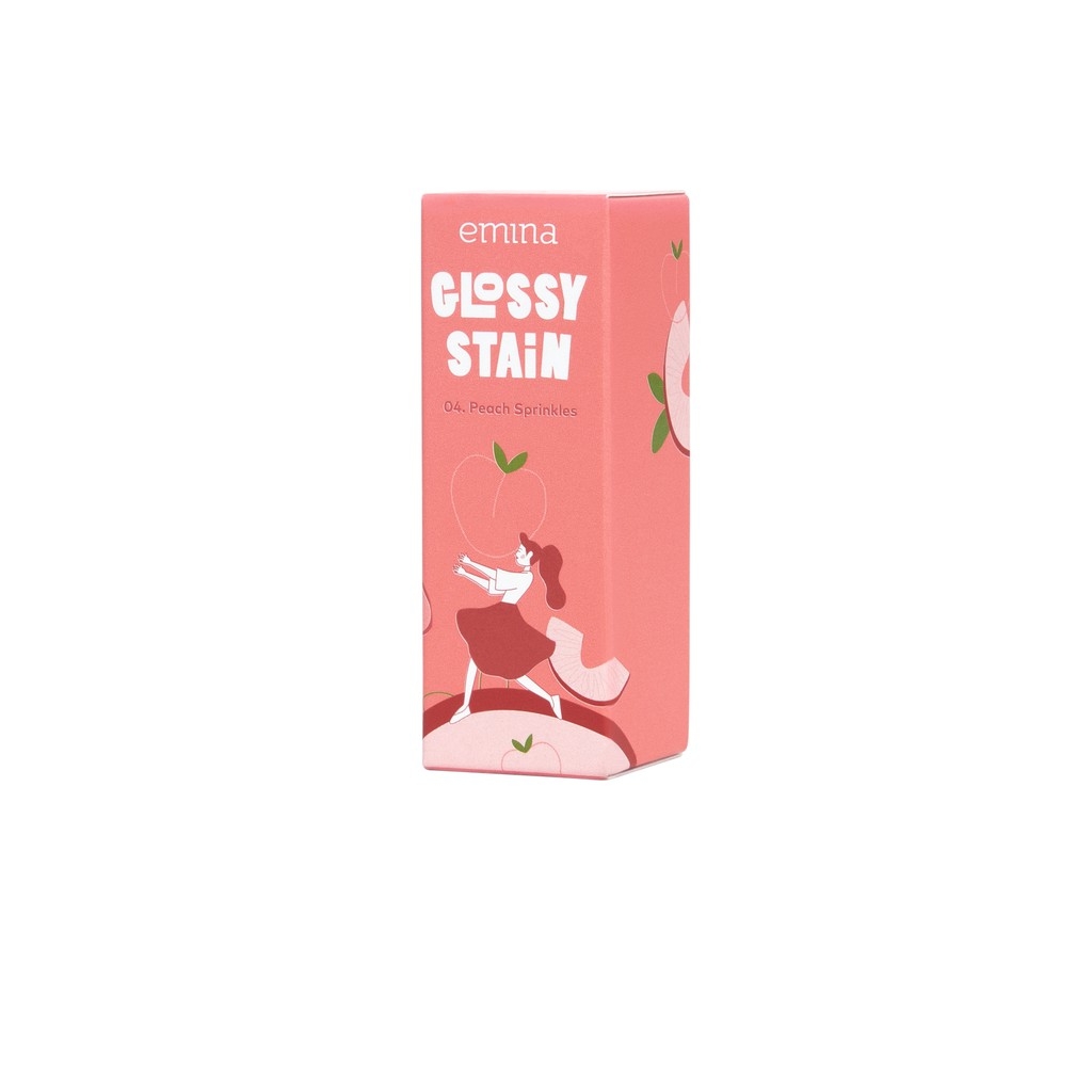 Emina Glossy Stain Liptint 3g - 04 Peach Sprinkles