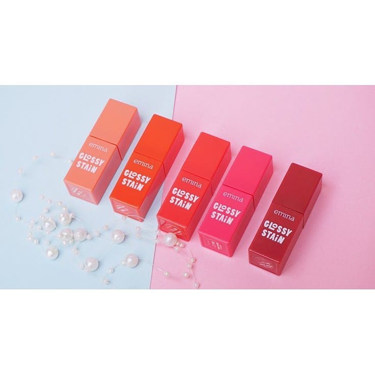 Emina Glossy Stain Liptint 3g - 04 Peach Sprinkles